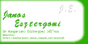 janos esztergomi business card